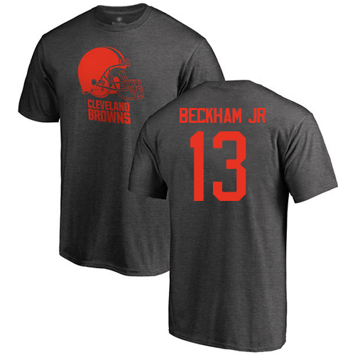 Men Cleveland Browns NFL Odell Beckham Jr. Ash Jersey #13 Football One Color T Shirt